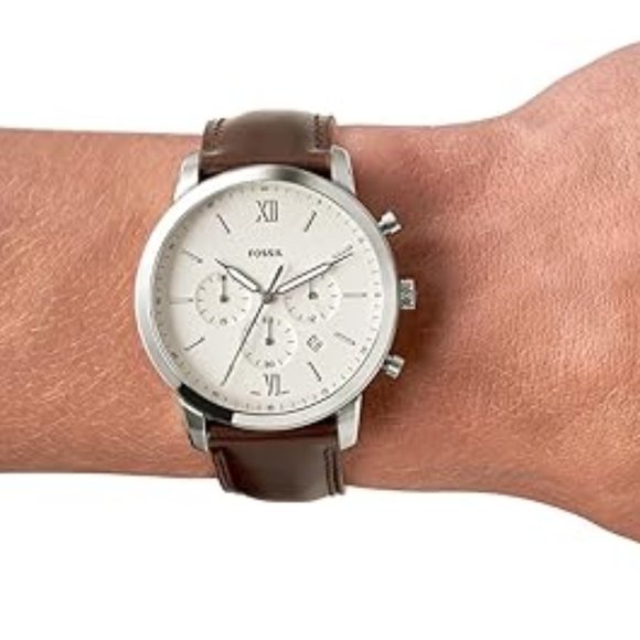 Neutra Men's Chronograph Watch with Stainless Steel Bracelet or Genuine Leather - Picture 4 of 5